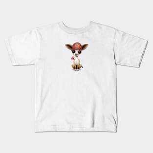 Cute Chihuahua Puppy Firefighter Kids T-Shirt